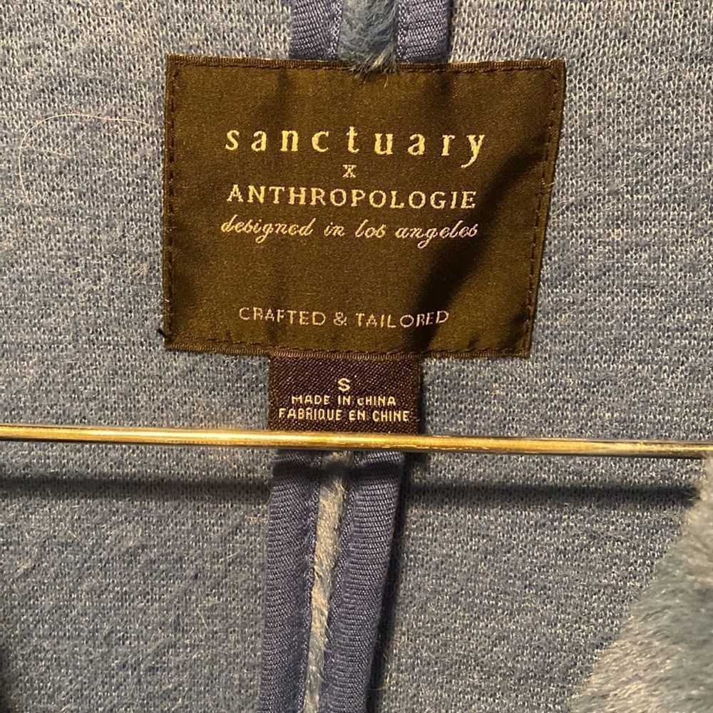 Anthropologie Sanctuary EUC furry blue coat small - Picture 8 of 9